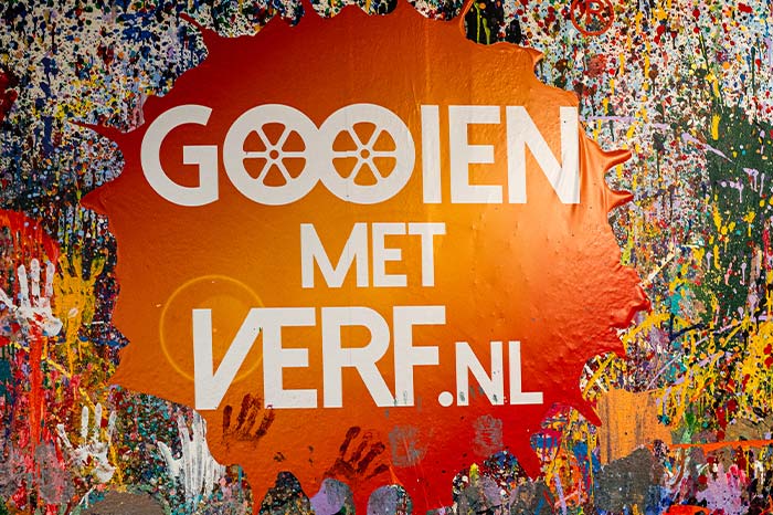 gooien met verf